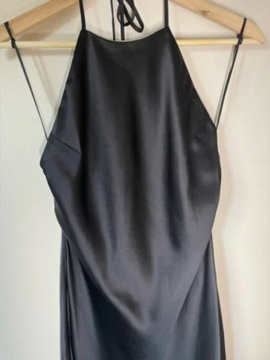 NEW Reformation Jeany Silk Long Dress Backless Formal Wedding Black | Size S - Picture 10 of 10